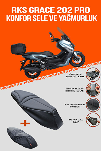 PROOFMOTO Rks Grace 202 Pro Comfort Saddle and Raincoat Cover