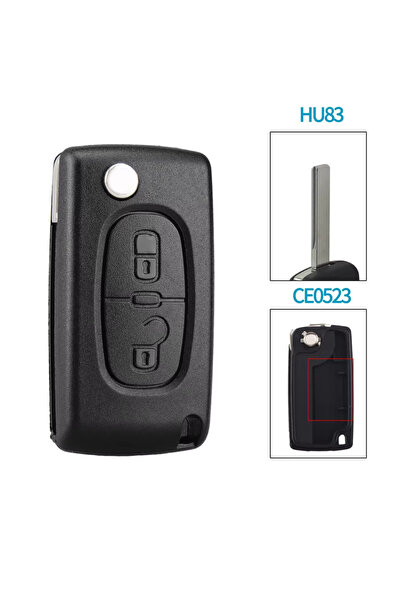 Choice4 2-0523-HU83 غطاء مفتاح تحكم عن بعد بزرين أو ثلاثة، مناسب لسيارات بيجو...