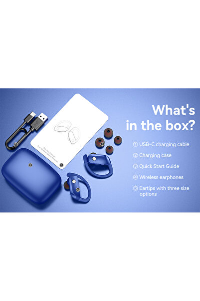 Choice3 T16 Blue Wireless Earbuds Bluetooth Headphones 48hrs Play Back Sport ...