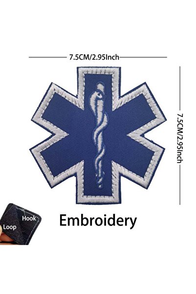 Choice18 01-Life Star Blue Emergency Rescue Life Star,Medical Cross,Medic,MED...