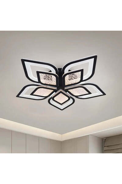 OEM Lustra LED cu telecomanda DALIA 96W, 5 Petale, lumina Rece/Calda/Neutra, ...