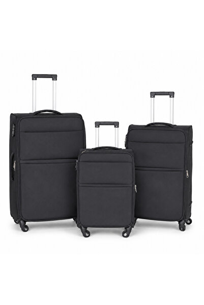 WAF 3 Piece Fabric Luggage Set 20/24/28 Inch – Expandable Soft Suitcases with...