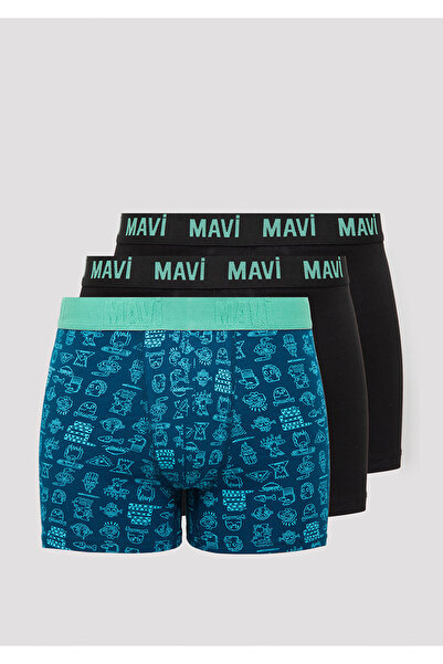 Mavi Boxeri verzi imprimați, pachet de 3 0912352-71923