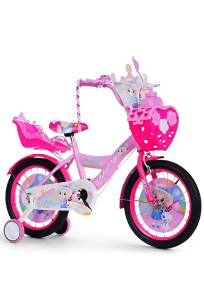 OEM Bicicletă pentru fete cu coș frontal în formă de inimă, șa pentru păpuși ...