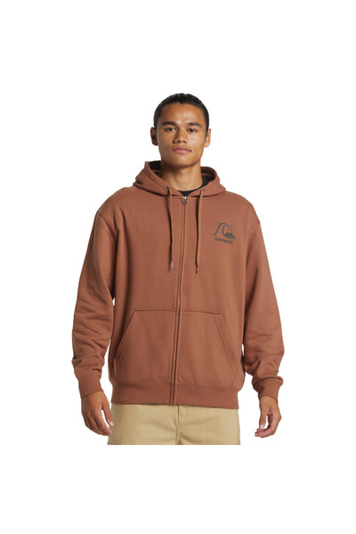 Quiksilver Φούτερ με φερμουάρ και σχέδιο AQYFT03413-CNW0 Καφέ