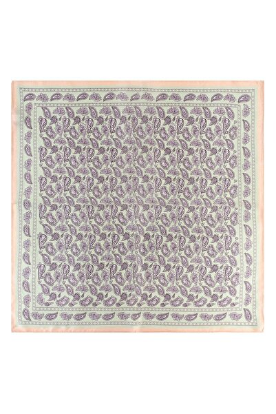 Silk and Cashmere Açık Yeşil Laila Saf İpek Küçük Kare Eşarp 53x53 cm