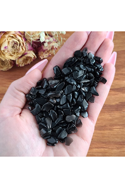 Choice3 7-9mm 100g 3-12mm Natural Black Obsidian Semi Tumbled Gemstone Chips,...