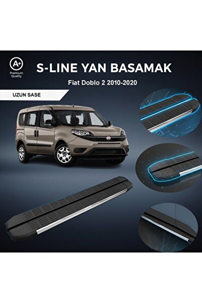 beyaztuning Fiat Doblo 2 Uzun S-Line Premium Krom Yan Basamak 2010-2020