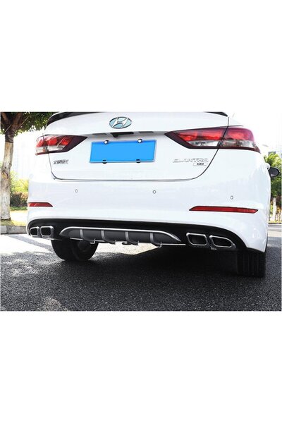 Universal Hyundai Elantra Difüzör 2016-2017-2018 Arka Tampon Plastik Düz