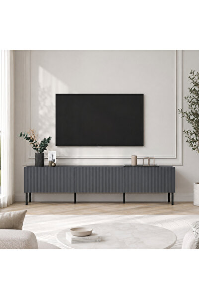 MERT SERT MOBİLYA Cosara 180cm Tv Sehpası, Tv Ünitesi, Metal Ayak