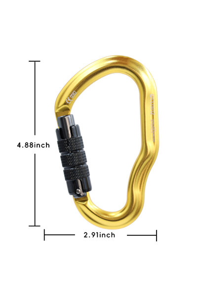 Choice1 7117TNGold CLIWIZ Climbing HMS Outdoor Climbing Carabiner Jungle Trav...