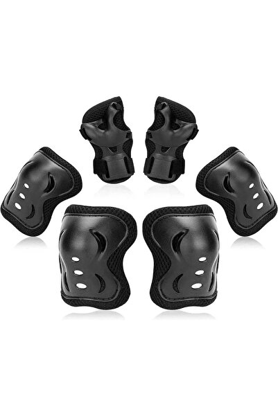 Choice1 black 6PCS Kids Protective Gear Set for 3-15 Years, Knee Elbow Pads &...