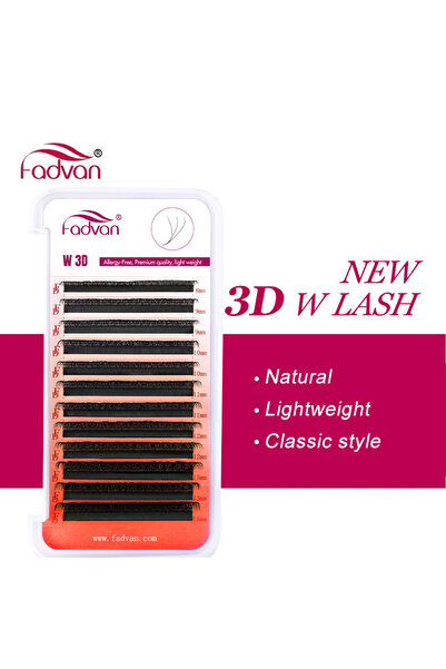 Choice5 9mm 0.07mm D FADVAN 3D-W C/D/M Classic Style W Shape Fan Lashes Exten...