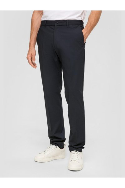 s.Oliver BLACK LABEL Pantaloni de costum bărbătești, croială regulată, bleumarin