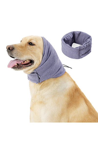 Choice S PURPLE Dog Calming Hoodie with Noise-Reducing Ear Covers for Anxiety...