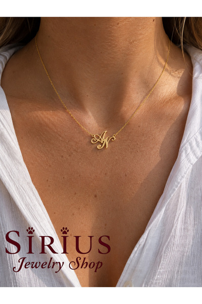 sirius jewelry 925 Gümüş | 2 Harfli Couples Kolye