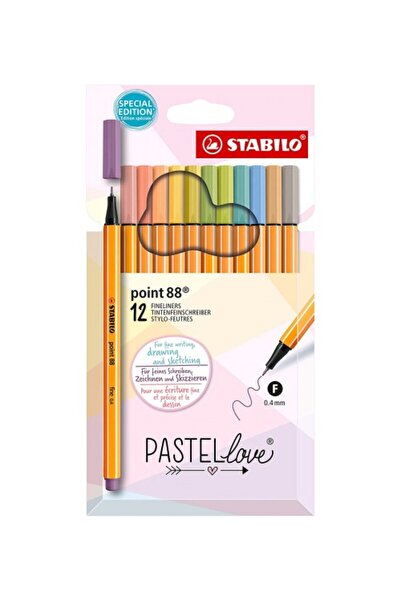 Stabilo Point 88 Pastel Love 12 Renk Fineliner Kalem 0,4Mm 8812-7-7