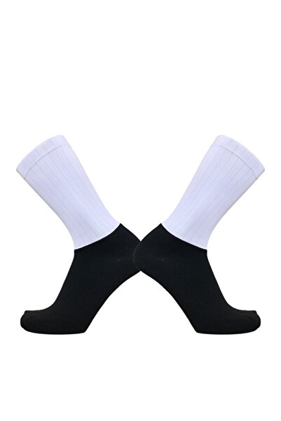 Choice L 39-45 white black Anti Slip Silicone Summer Aero Socks Whiteline Cyc...