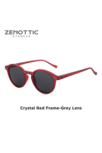 Choice ZENOTTIC 024 نظارات شمسية مستقطبة دائرية عتيقة بعدسات سوداء ورمادية ZE...