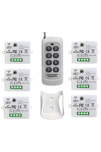 Choice 6RC 1B Mini Wireless Smart Light Switch with Remote Control 1000M Dist...