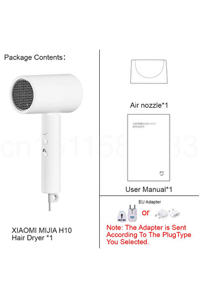 Choice1 MIJIA EU H101 Dryer White MIJIA Foldable Portable Hair Dryer,15m/s Ai...