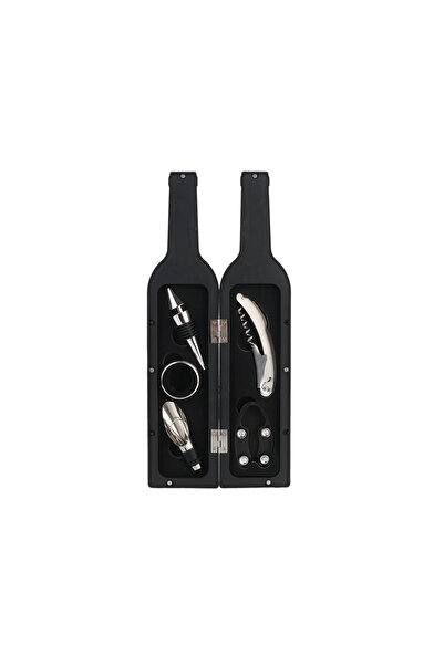 Choice 1set 5 Pieces Bottle-Shaped Case With Drip Ring, Foil Cutter, Wine Pou...