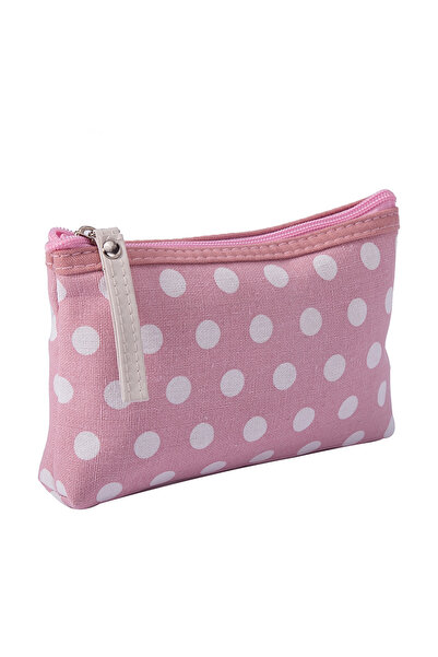 Choice S Pink Classic Hot Selling Polka Dot Fabric Makeup Bags Waterproof Por...