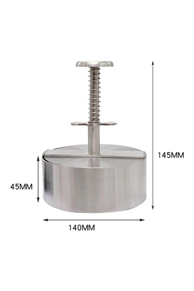 Choice 14cm 304 Stainless Steel Hamburger Meat Press Burger Patty Maker Mold ...