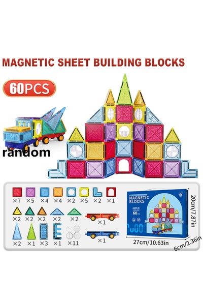 Choice3 60PCS Magnetic Tiles for Kids Ages 3-5 4-8 Magnet Toys for 3 4 5 6 7 ...