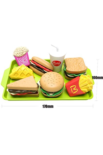Choice1 1 set 9 PCS Set Detachable Plastic Snack Hamburger Pretend Toy Kids K...