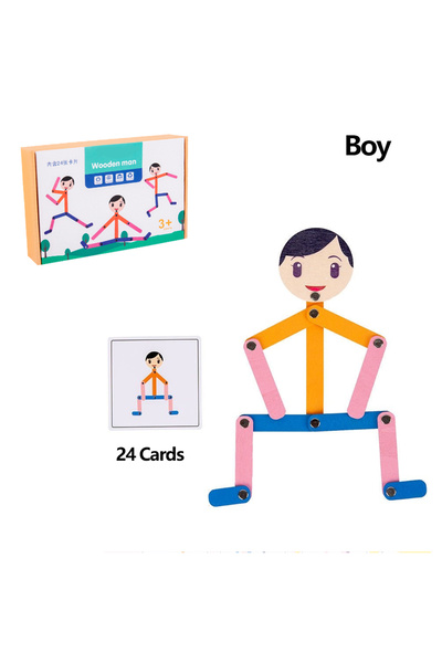 Choice Boy Sport Wooden Man Material DIY Puzzle Toys Boards Educational Game ...