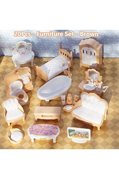 Choice1 Brown-Furniture Set Hot Sale Cute Kawaii Pink 10 Items/Lot Miniature ...