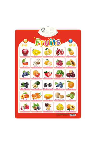 choice2 Fruit Sports Wall Chart Talking Poster Interactive Toddler Alphabet L...