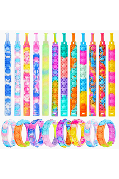 Choice1 6pcs Random Colors Fidget ToysPop Bracelet Party Favors Bubble Bracel...