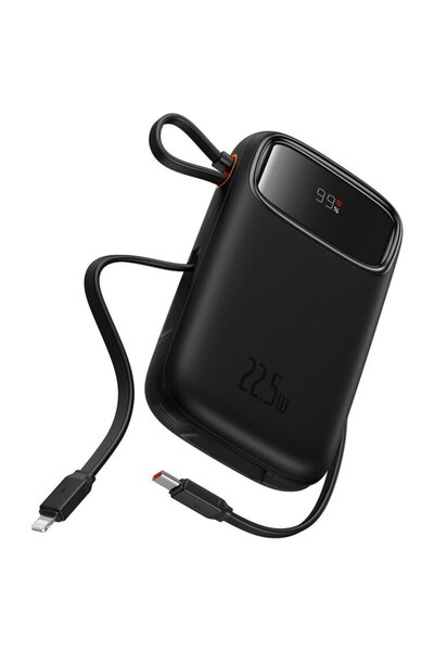 Baseus POWER BANK Qpow2, 10000mAh, 22.5W, 1 x USB; 1 x USB Type-C, 1 x Lightn...