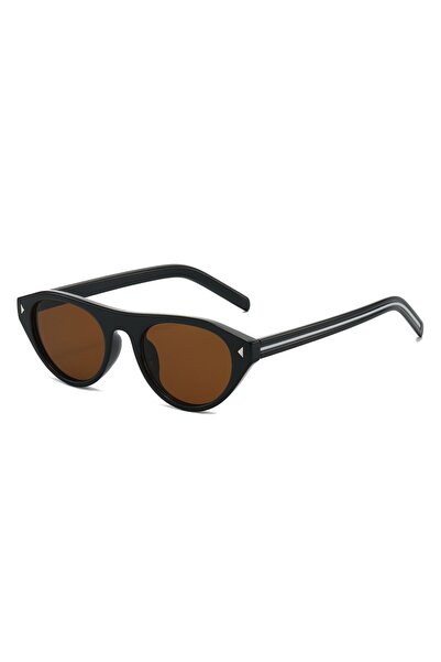 Choice6 black tea Fashion Triangle Cat Eye Sunglasses for Women Vintage Small...