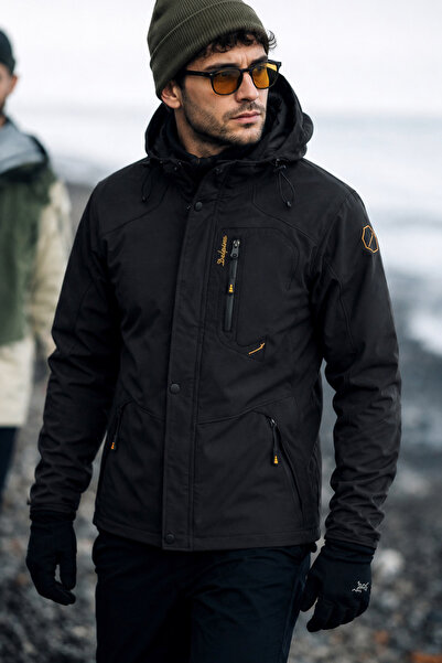 Delpino Wasser- und winddichter Herrenmantel aus Shearling-Softshell
