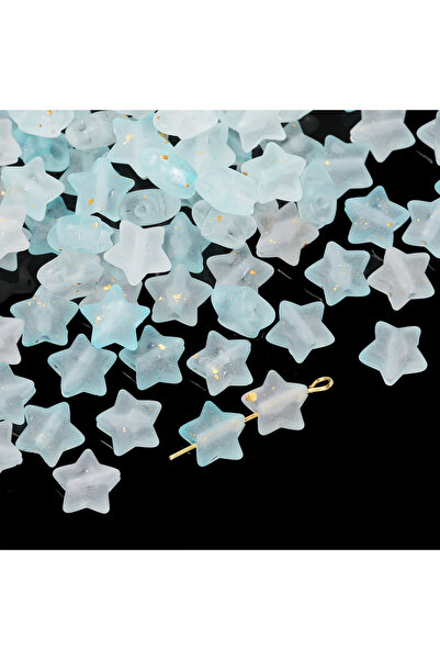 choice2 Style 05 50Pcs/lot Acrylic Star Beads 10mm Sparkling Makaron Color Pe...