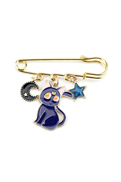 Choice Bandai D-1171-Purple Anime Sailor Moon Cat Brooches for Women Brooch L...