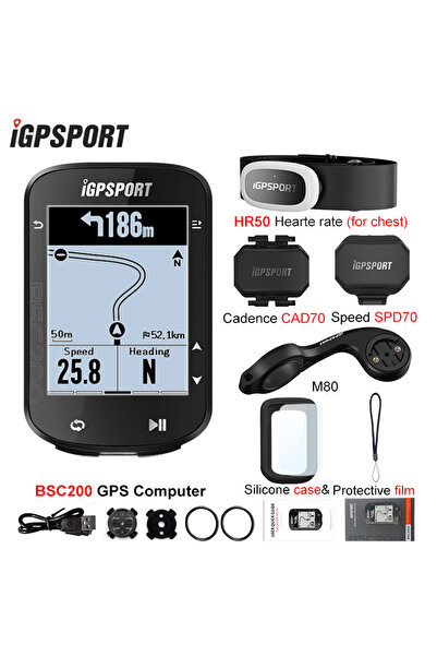 iGPSPORT BSC200 HR50 All BSC200 GPS Cycle bike Computer Wireless Speedometer ...