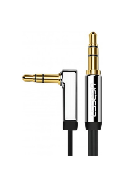 Ugreen Cablu Audio 3.5mm - 3.5mm AV119 Angled, 1.5m, Negru