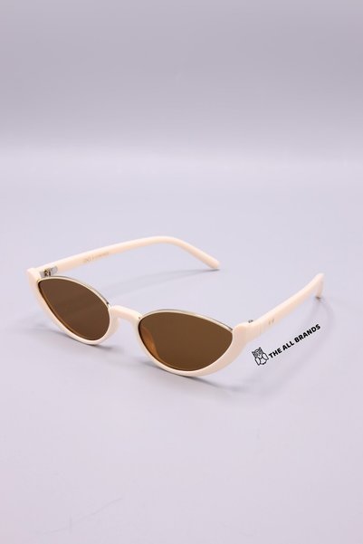 Eyemood Unisex Cat Eye Güneş Gözlüğü Pudra Çerçeve Kahverengi Cam UV Korumalı...