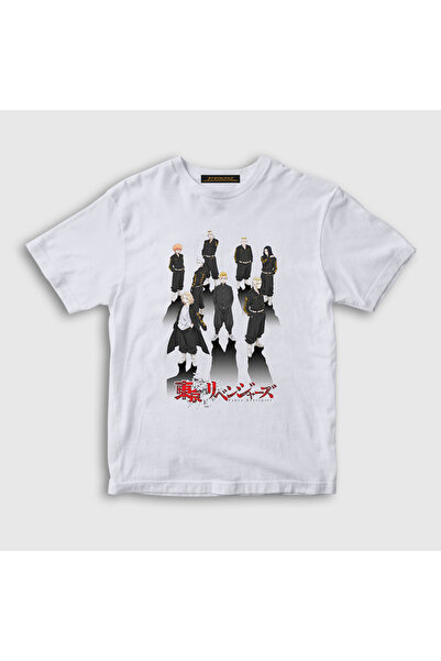 Presmono Unisex dečji bijeli gang anime Tokyo Revengers T-shirt 241108tt