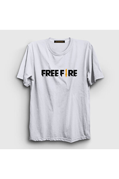 Presmono Unisex beli logo Free Fire T-shirt 233267tt