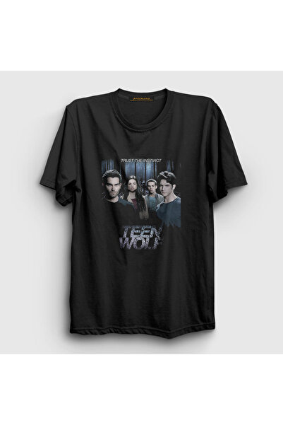 Presmono Unisex Black Poster V2 Series Teen Wolf T-shirt338388tt