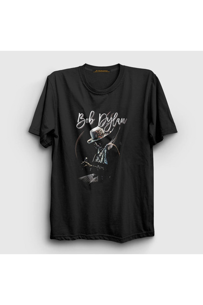 Presmono Unisex Black Unreleased Bob Dylan T-shirt301588tt