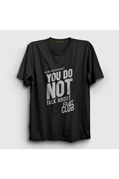 Presmono Unisex Black Rule Ταινία Fight Club Fight Club T-shirt244530tt