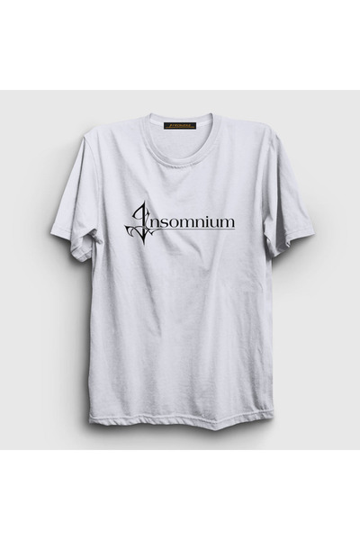Presmono Unisex beli logo Insomnium T-shirt 151411tt
