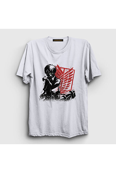 Presmono Unisex bela majica Anime Attack On Titan T-shirt 123316tt