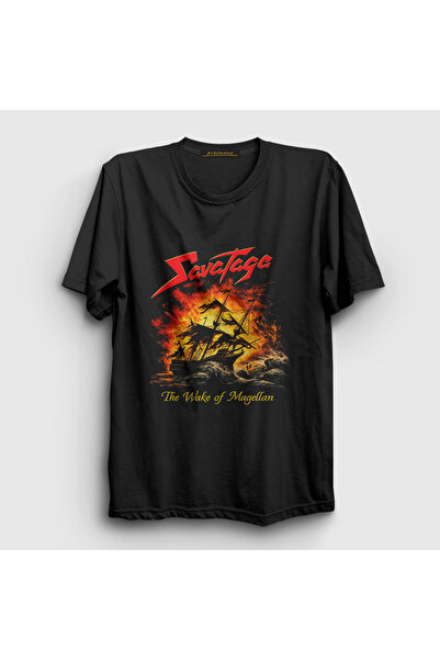 Presmono Unisex Black the Wake of Magellan Savatage T-Shirt 594790Tt
